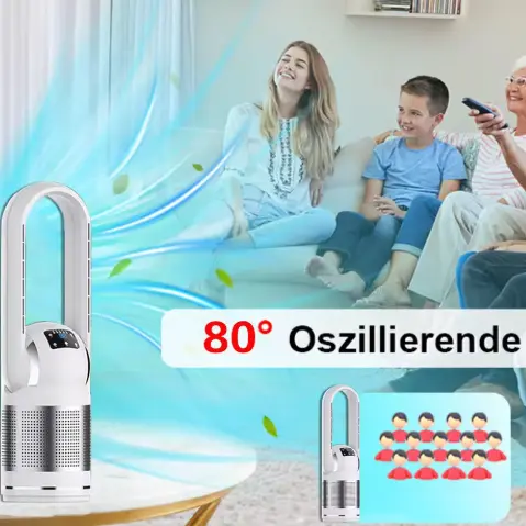 Monitoiminen Smart Home HEPA-suodatin ilmanpuhdistin terättömällä lämmittimellä ja jäähdytystuulettimella